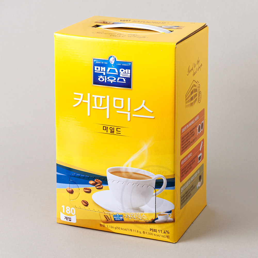 동서식품 맥스웰하우스 마일드 커피믹스 180T : Teaman