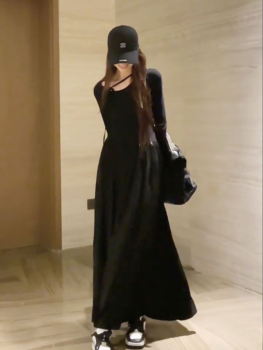 여성 트렌치 코트 원피스 가을 양치질 세월 프렌치룩에 렌치 베이스 스커가 날해 보이 스티치 롱스커 : 터키시골언니