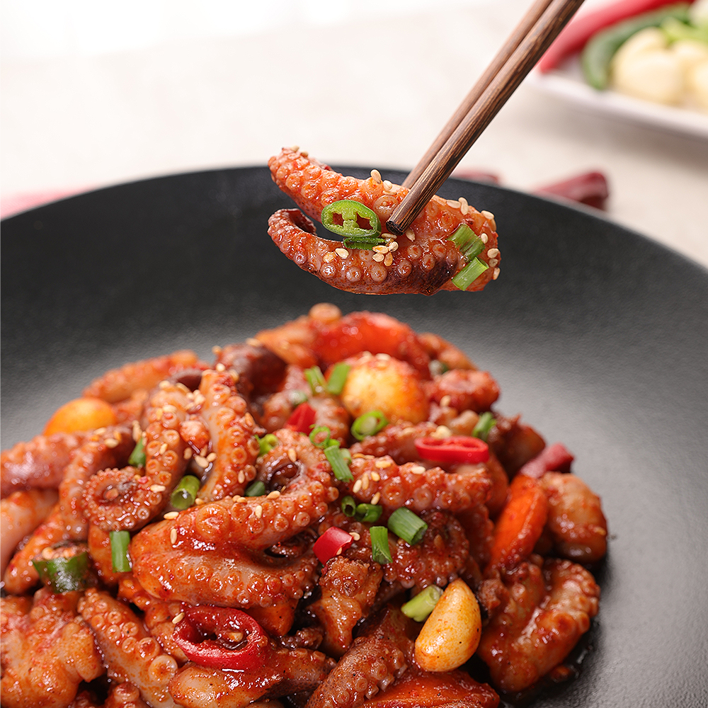 선화동쭈꾸미 500G 2인분 보통 매운 양념 쭈꾸미 볶음 햄지 밀키트 캠핑 음식 집들이 요리 야식 : 선화동쭈꾸미