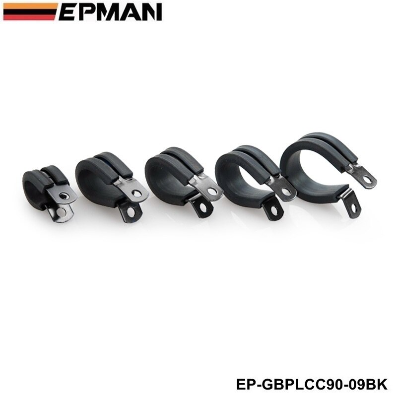 10PCS x 알루미늄 고무 줄 쿠션 P 클램프 ID 14.3mm AN6 SS 호스 블랙블루 EPGBPLCC9009 : 디에스트레이딩121