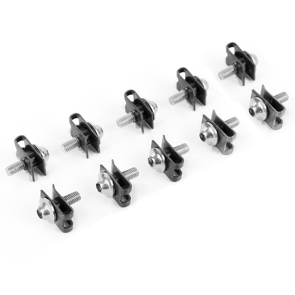 10pcs M5 알루미늄 5mm 공정 볼트 패스너 클립 나사 금속 너트와 볼트 부품 바이크 바이크 바이크 오토바이 스쿠터 자동차 액세서리... 