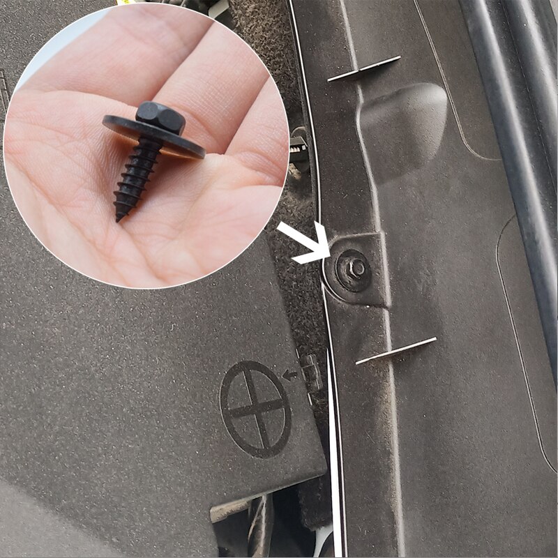 10PCS 16mm 육각 머리 나사 셀프 태핑 범퍼 커버 엔진 쉴드 스플래시 가드 BMW E46 E60 E90 F65 F04 E89 OE 07147129160... 