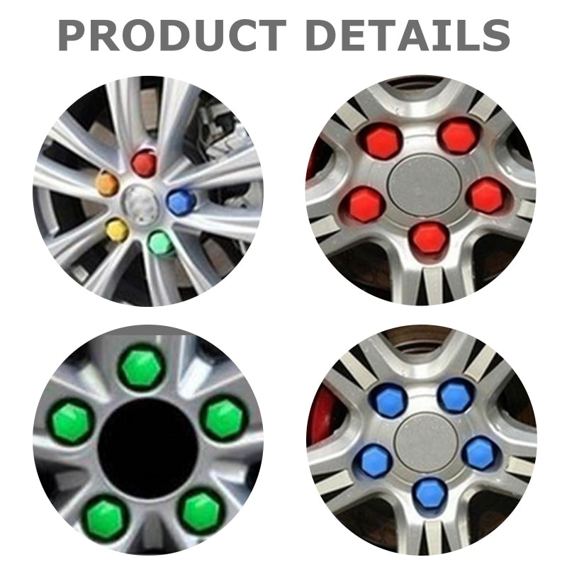 20pcs 17mm 19mm 휠 너트 볼트 헤드 커버 캡 보호 볼트 캡 외부 장식 보호 볼트 림 나사 플매트 카펫 매트 카펫 매트 카펫 러그... 