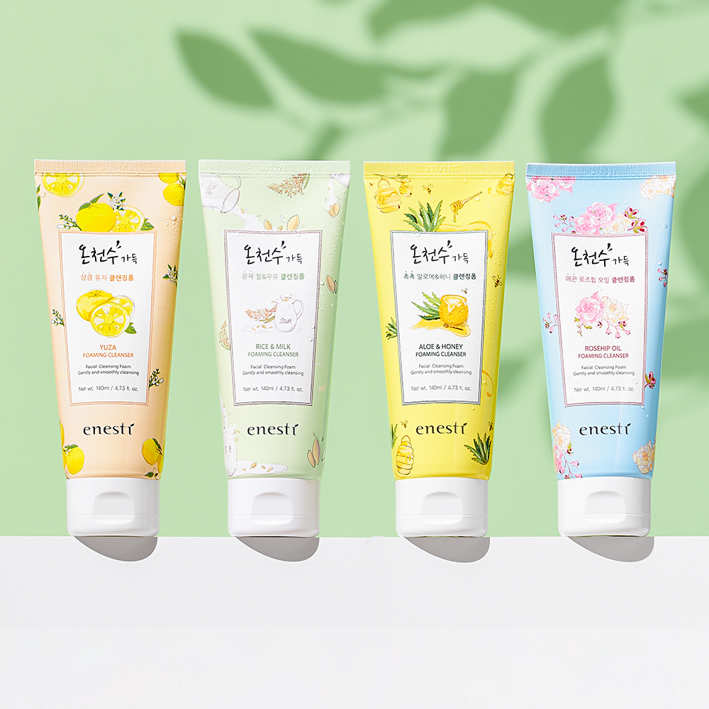 에네스티 온천수 가득 촉촉한 클렌징폼 140ml 쌀&우유 : 에네스티