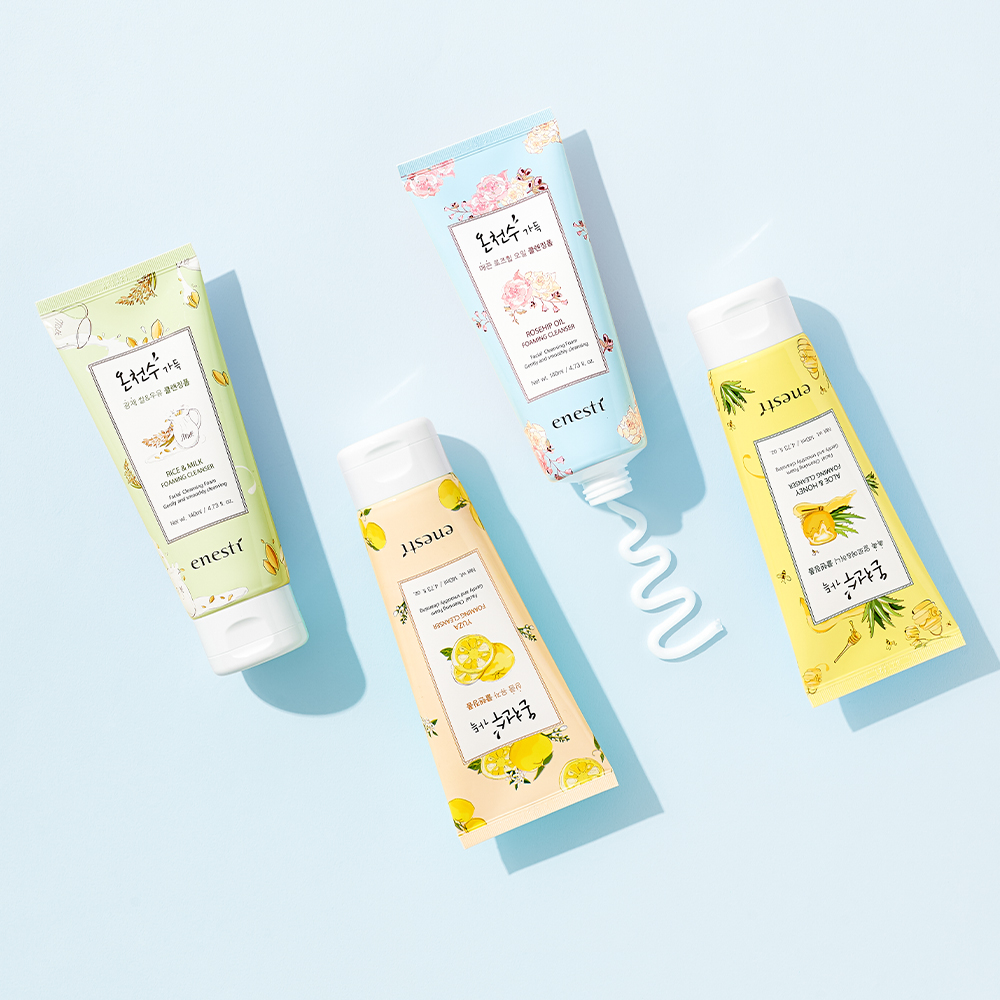에네스티 온천수 가득 촉촉한 클렌징폼 140ml 쌀&우유 : 에네스티