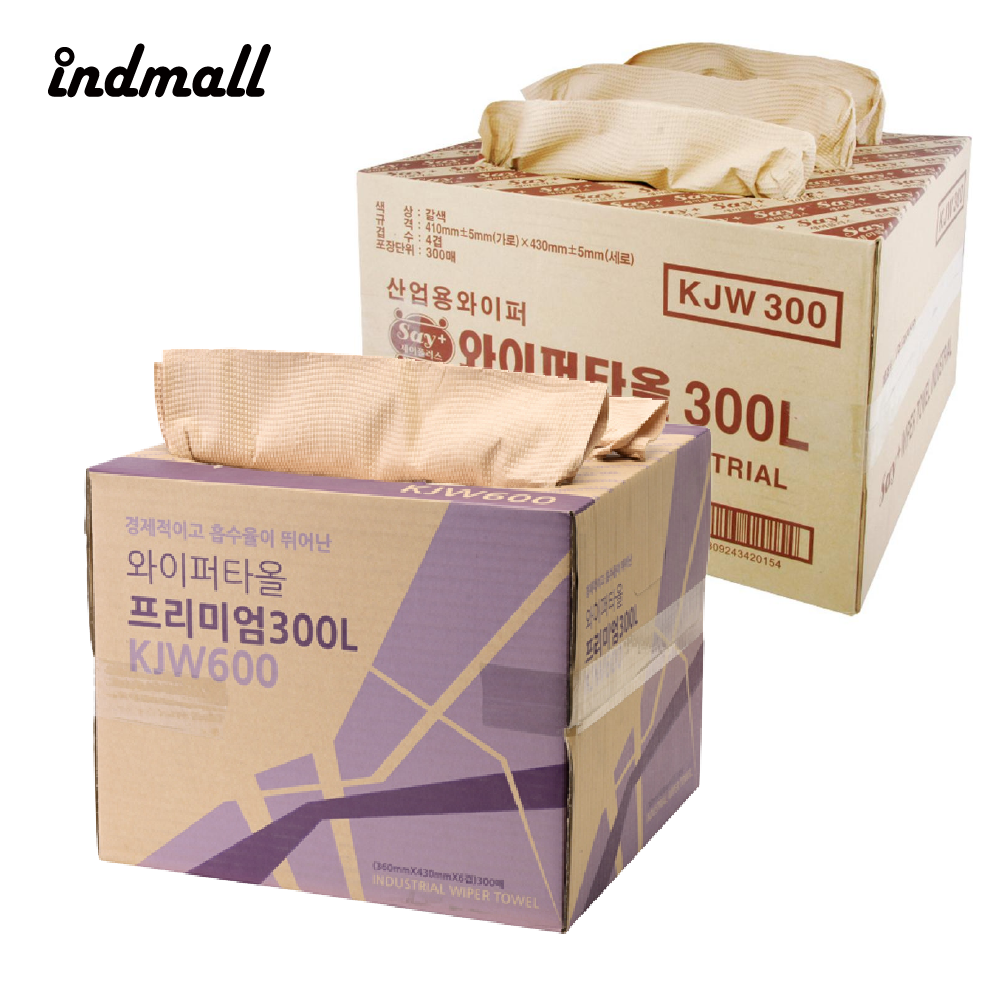 KJW-300 KJW-600 세이플러스 산업용 와이퍼타올 410 430 300매 : INDMALL