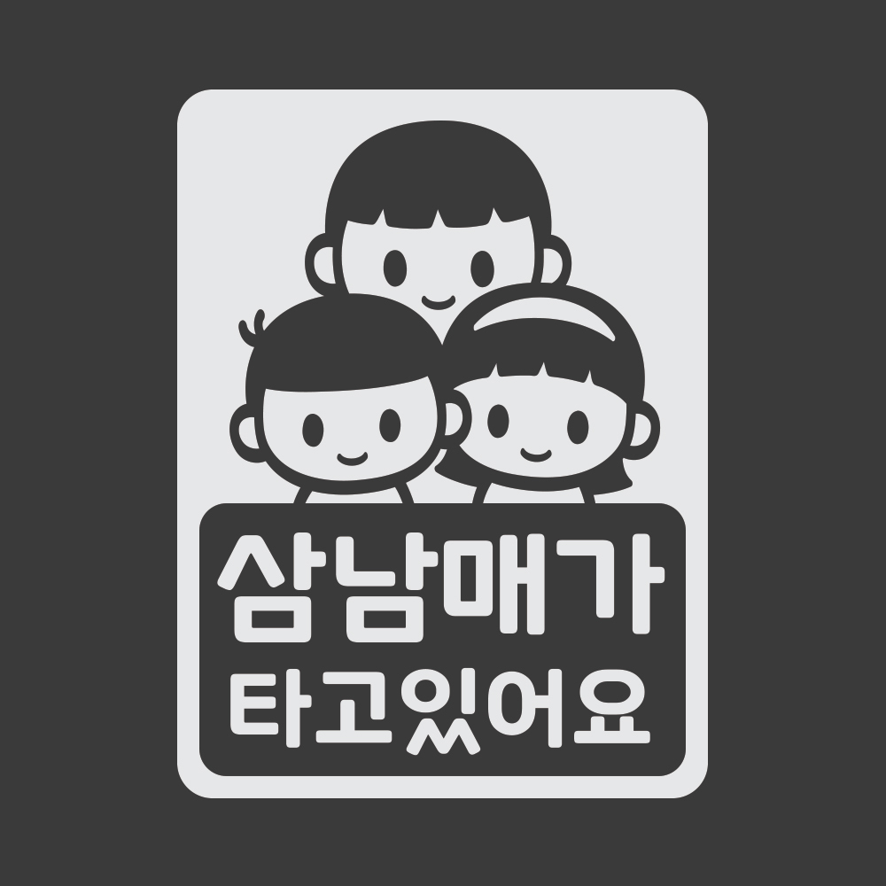 아기가타고있어요 스티커 LMCC-060 삼남매 BBG : 리틀메테오