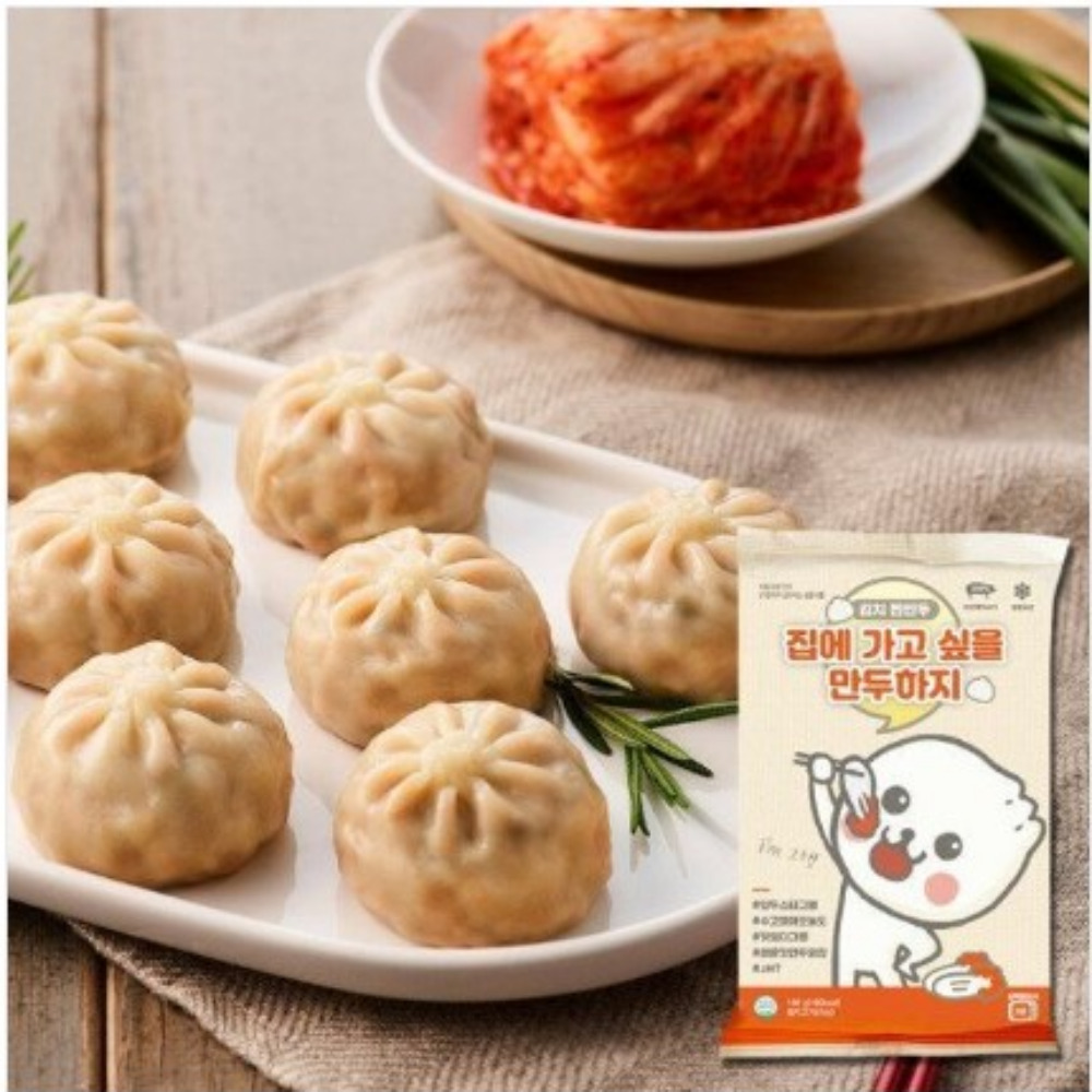 엄지식품 김치찐만두 168g x 10개 냉동만두 : 리빙어센틱