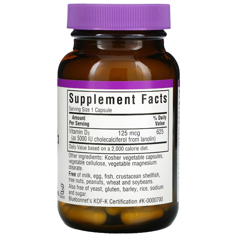 블루보넷 비타민D3 125mcg 5000IU 60캡슐 : 파워나우