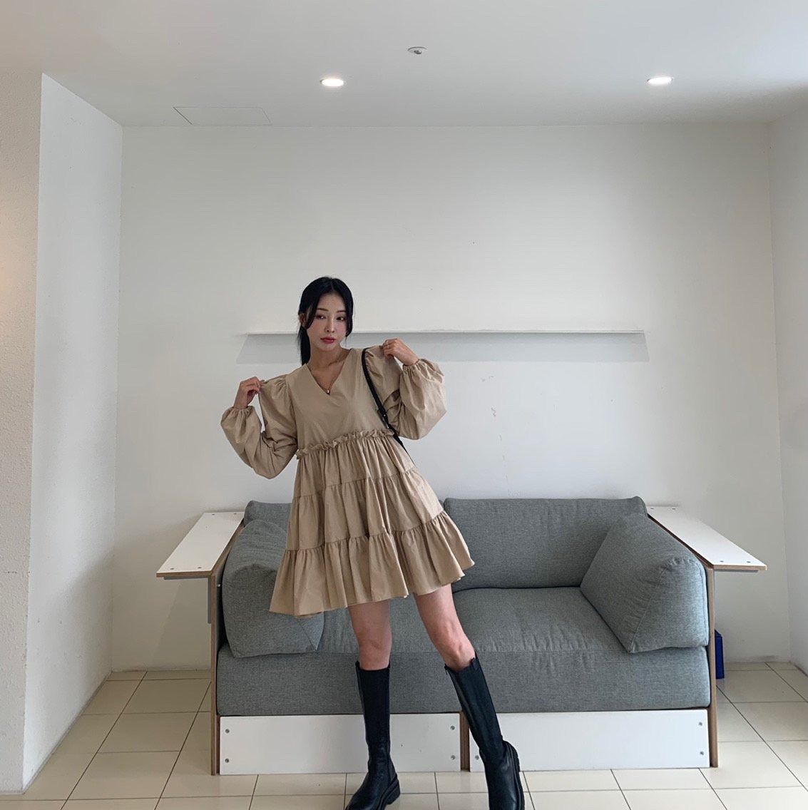 쥬디 브이 프릴 캉캉원피스 : 데이러블