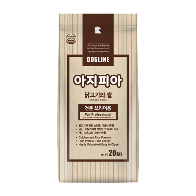 곰표 대한사료 도그라인 아지피아 20kg 대형견 강아지사료 임신 수유견 대용량개사료 : 상생 스토어