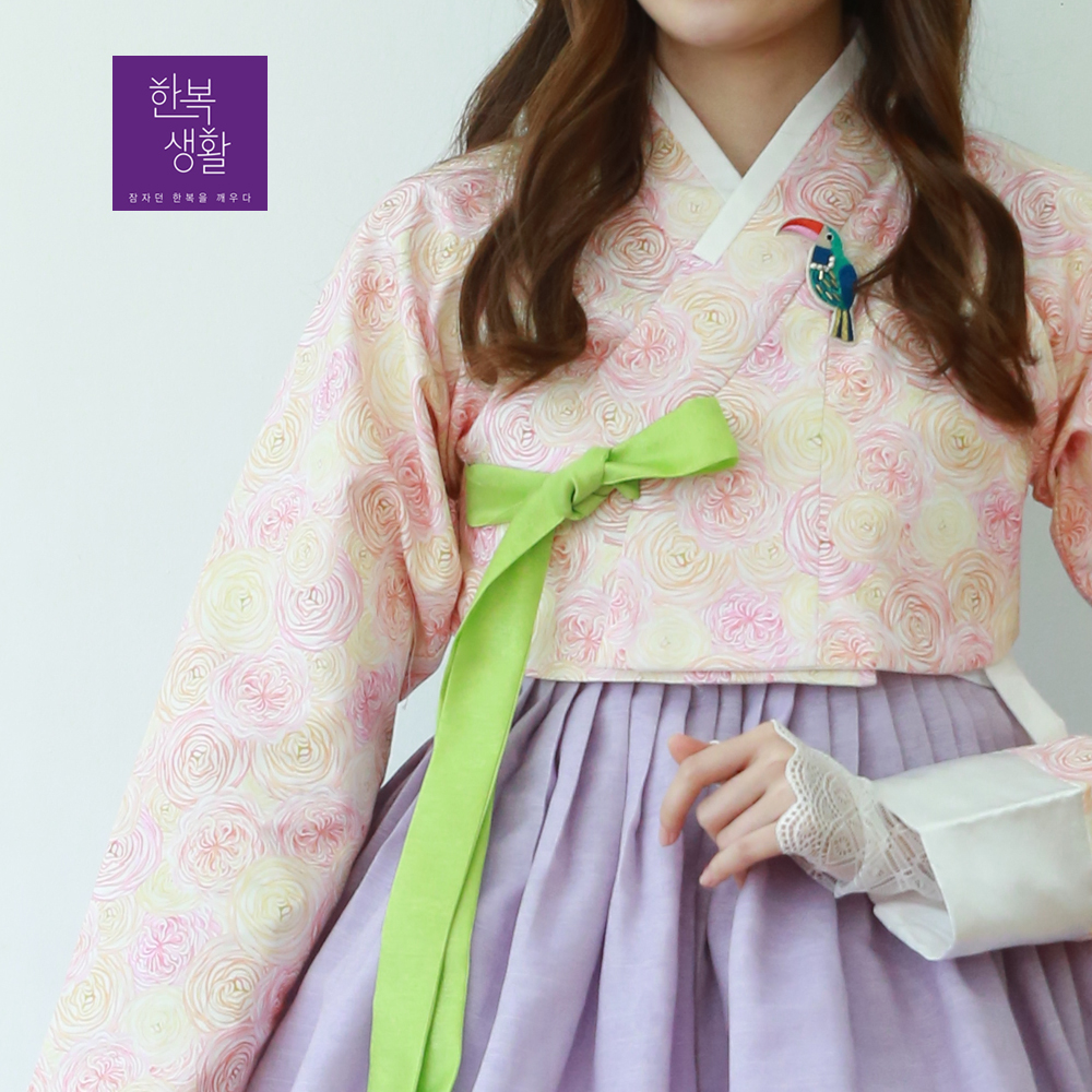 [한복생활]기본저고리 DIY 키트 20APS01 봉봉장미 : 한복생활