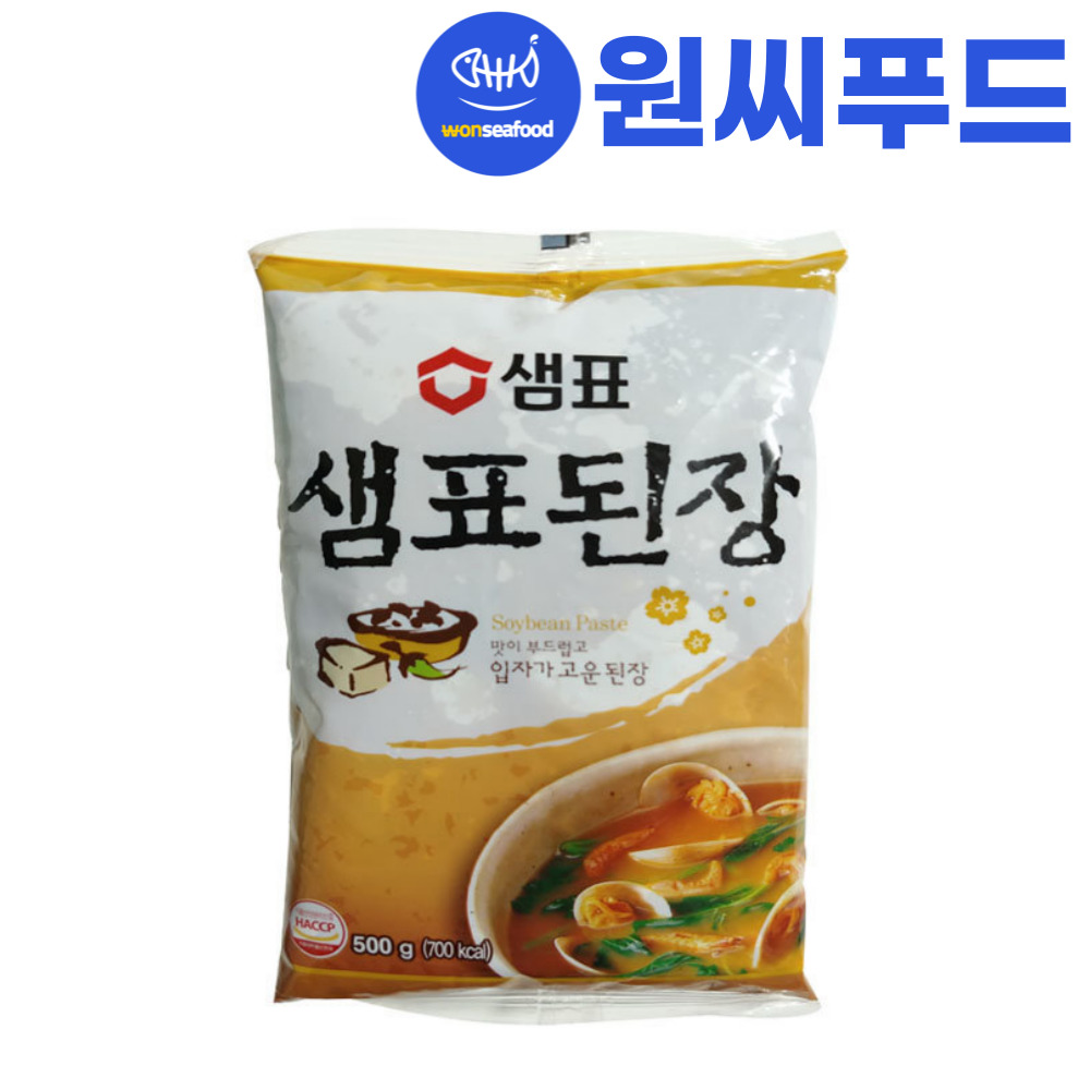 원씨푸드 샘표 된장 파우치 500g 고운 백된장 국 찌개 미소 일식 요리 : 원씨푸드