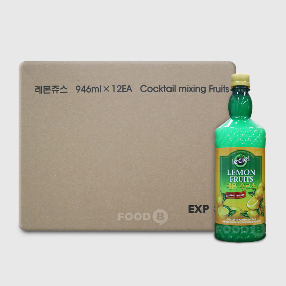 다솔마임 르씨엘 레몬 후르츠 946ml x 12개 (1박스) 레몬주스 : 푸드비