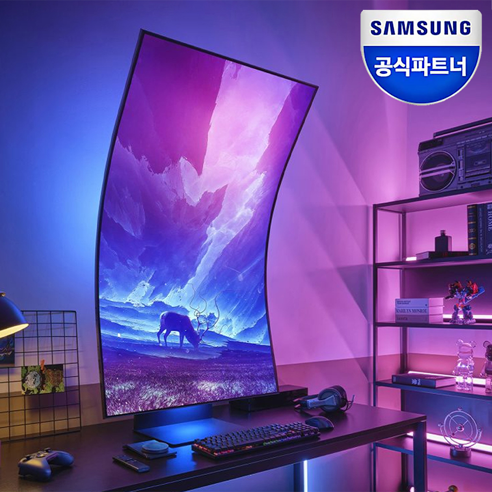삼성전자 오디세이 아크 LS55BG970NKXKR 165Hz 4K UHD 138.7cm 퀀텀닷 커브드 게이밍 모니터 : 온라인공식파트너 오제플러스