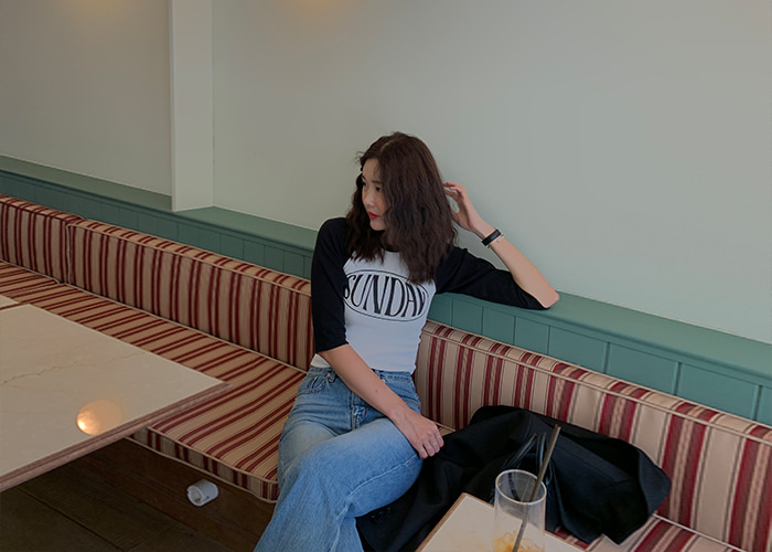 프안 선데이 배색 T (3colors) : 프로스트제이