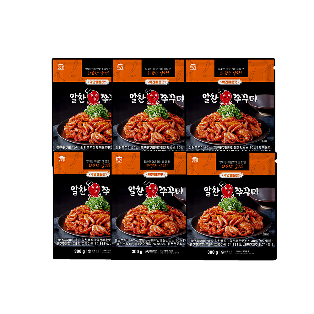 [푸드얍] 알찬쭈꾸미 300g x 6팩 : 유나쭌마켓