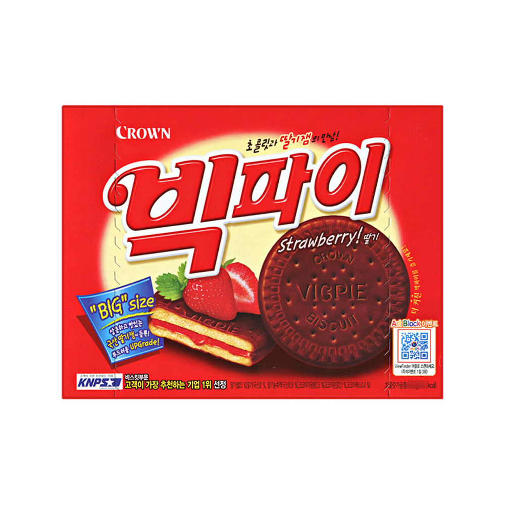 크라운제과 빅파이 딸기 324g x 3박스 6박스 12박스 : 데일리빗