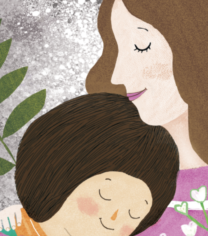 MOM 엄마와아이 Vivia kim작가그림 아이방액자 일러스트액자 : 로로프레임