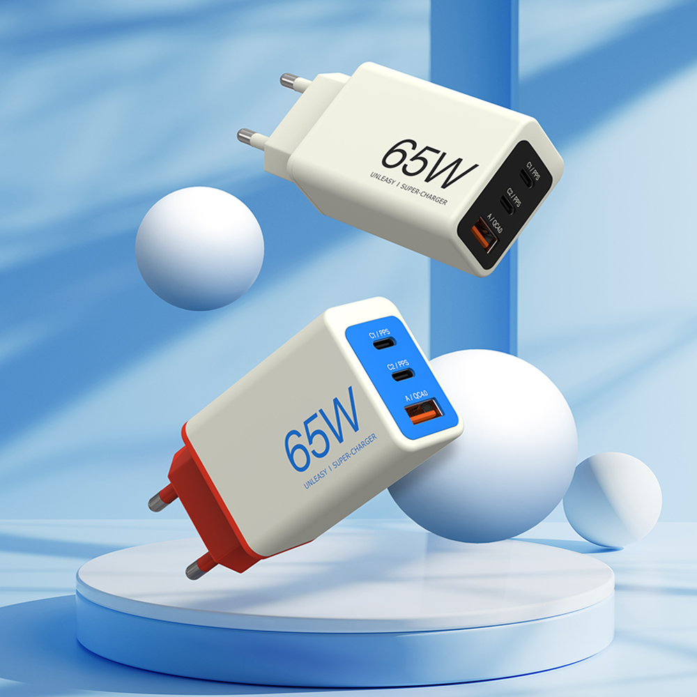 언리시 65W 초고속 3포트 멀티 충전기 USB PD PPS Gan2 C타입 : 언리시