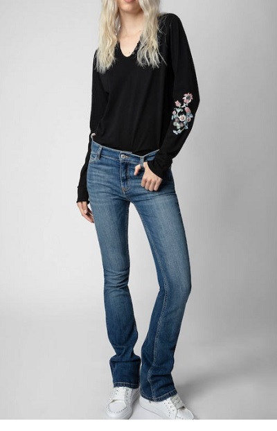 쟈딕앤볼테르 Skull Henley 티셔츠 : PINKBUTTON