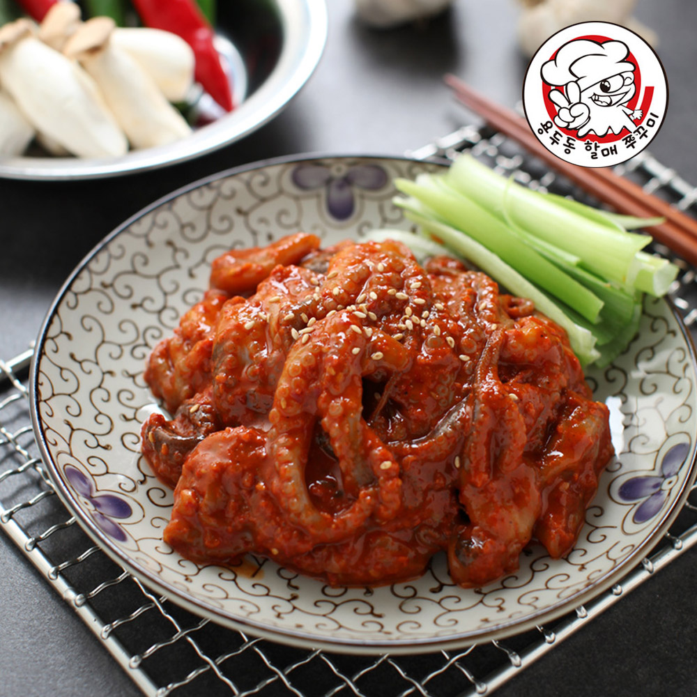 할매쭈꾸미 용두동 쭈꾸미 볶음 밀키트 냉동 주꾸미 쭈삼 양념쭈꾸미 매운 불맛 300g : 리플클레식