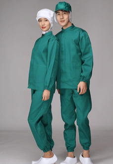 [까운나라] K-79 해썹 (HACCP) 식품위생복, 초록 차이나 20수 작업복 앞 이물질 방지 쟈크 찍찍이 덮개, 식품공장 육가공 제조 단체 위생복... 
