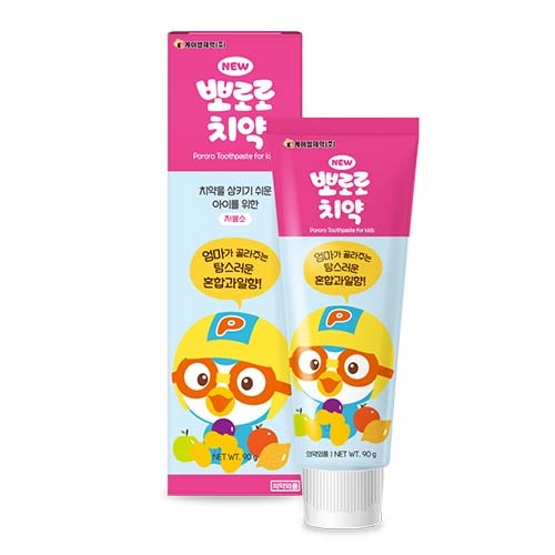 케이엠제약 뉴 뽀로로 치약 혼합과일향 90g : 해나마트