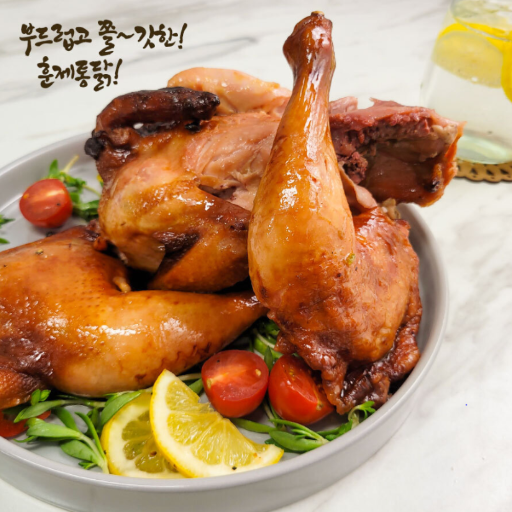 통닭 바베큐 훈제치킨 통한마리 600g : 솔담몰