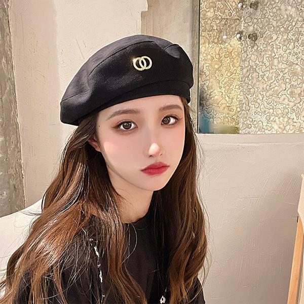 동대문 모자 좋은 감촉 일본 에 스웨 베레 모 여름 영륜 오 스리 샷 화가 공항패션 : 문베어