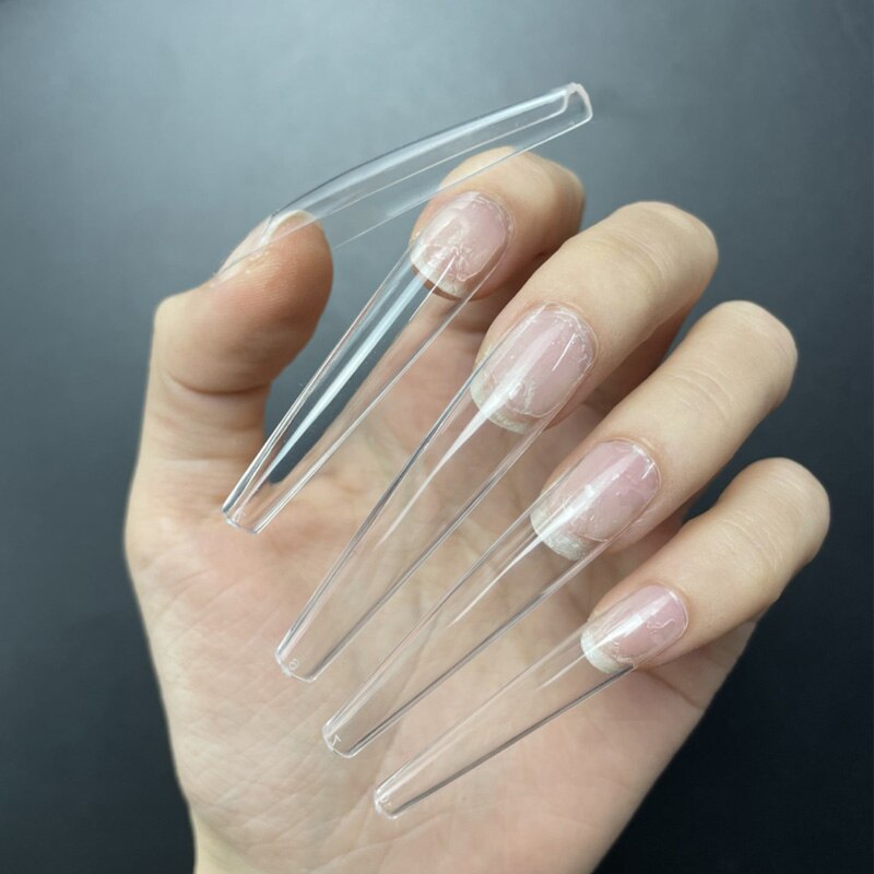 네일팁 XL 발레 엑스트라 롱 풀 커버 인조 네일 팁 : 퀸직구