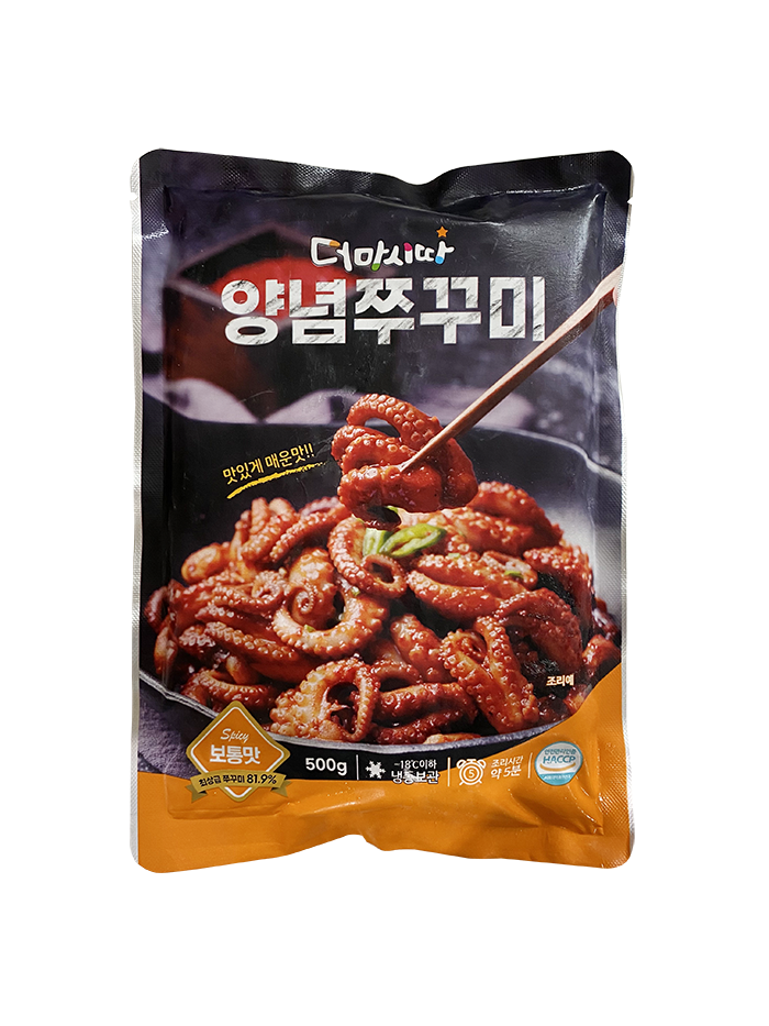 더마시따 양념쭈꾸미 매운맛 보통맛 500g 쭈꾸미볶음 택배 : 더마시따