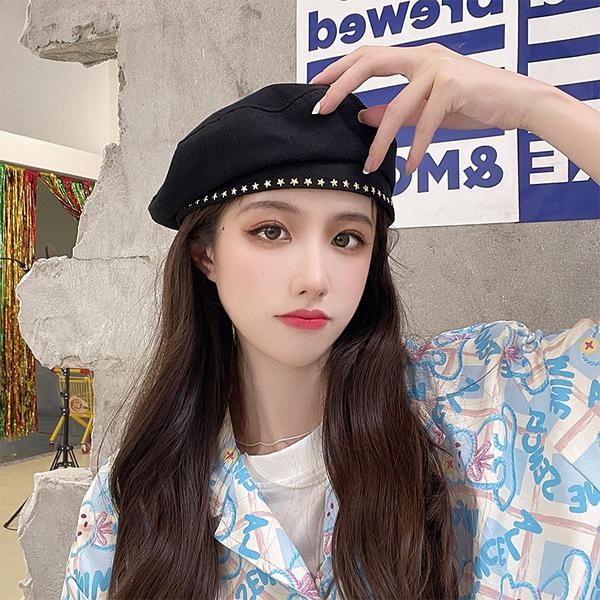 동대문 모자 쿨룩여름 백합 별띠 베레 여일 스리 오 모양 화가 공항패션 : 문베어