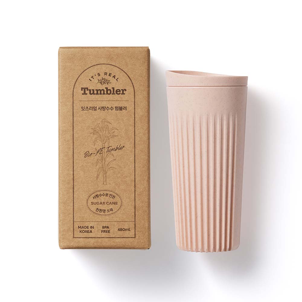 잇츠리얼 텀블러 16oz 사탕수수 국내산 친환경 리유저블컵 리유저블텀블러 무료 각인 : 에스이피코리아