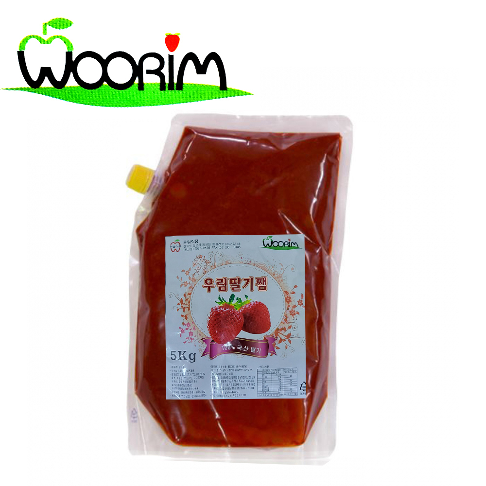 우림 딸기쨈 5kg 파우치팩 : 천일푸드