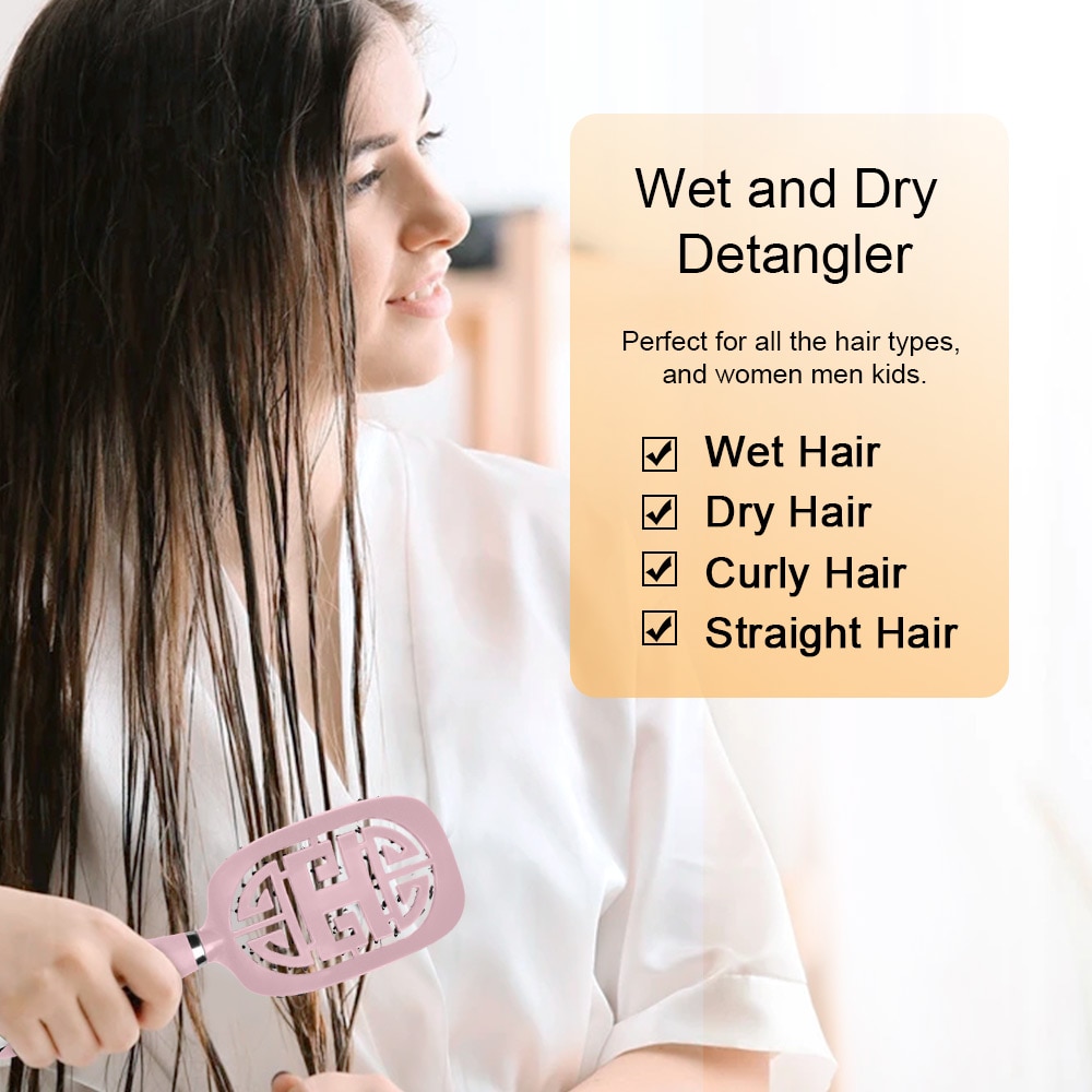 전문 detangling hair brush hairbrush anti klit brushy haarborstel 두피 마사지 빗 여성용 헤어 스타일링 도구 : 슈슈네 마켓