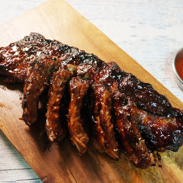 업소용 대용량 냉동 케이엔씨푸드 바베큐폭립 450G 빕스 아웃백 패밀리레스토랑용 양식 돼지갈비 폭립 : 윤market