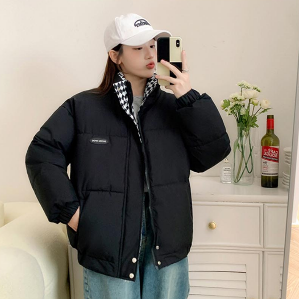 여자겨울패딩 여성아우터 데일리점퍼 미들 덕다운 여자바람막이 집업자켓 따듯한 웰론소재 : 슈빌몰