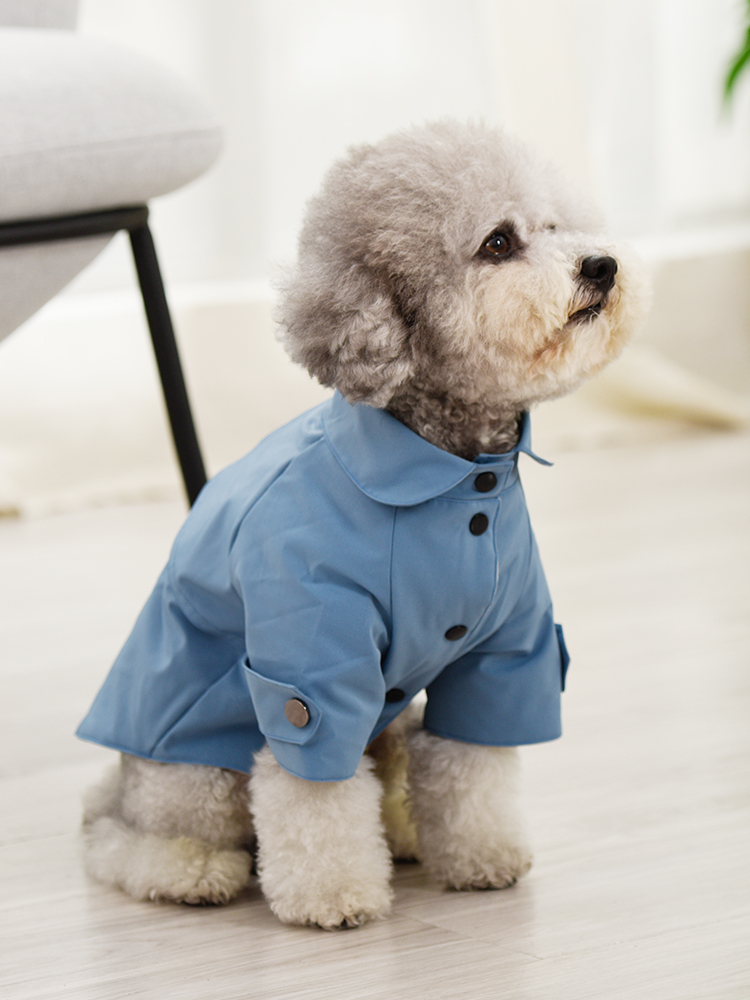 방수 트렌치 자켓 반려동물 옷 강아지 고양이 의류 (블루,레드,옐로우) : 펫코팩토리