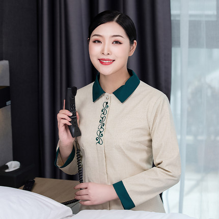 청소유니폼  호텔 객실 여미화원 작업복 남 추동 PA룩 관리 병원 청소부 아 : 체인지데이