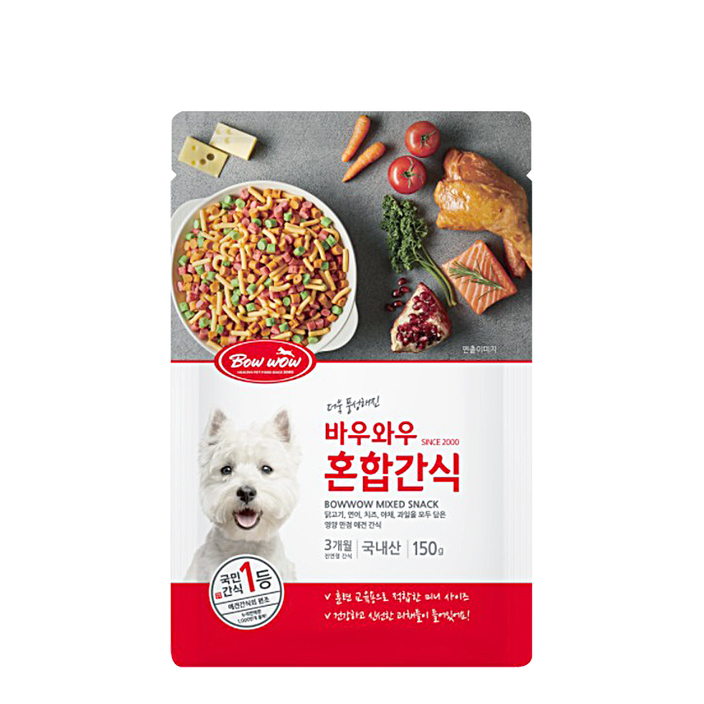 [1+1] 바우와우 강아지간식 혼합간식 150g : 개밥왕