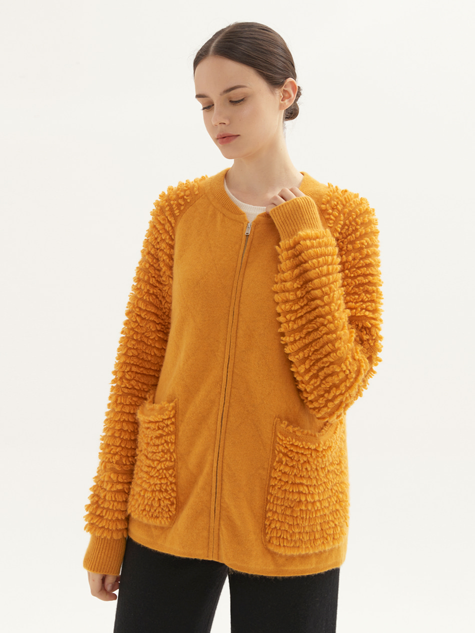 curly sleeve zip up ( 3 colors ) : 노비카 캐시미어