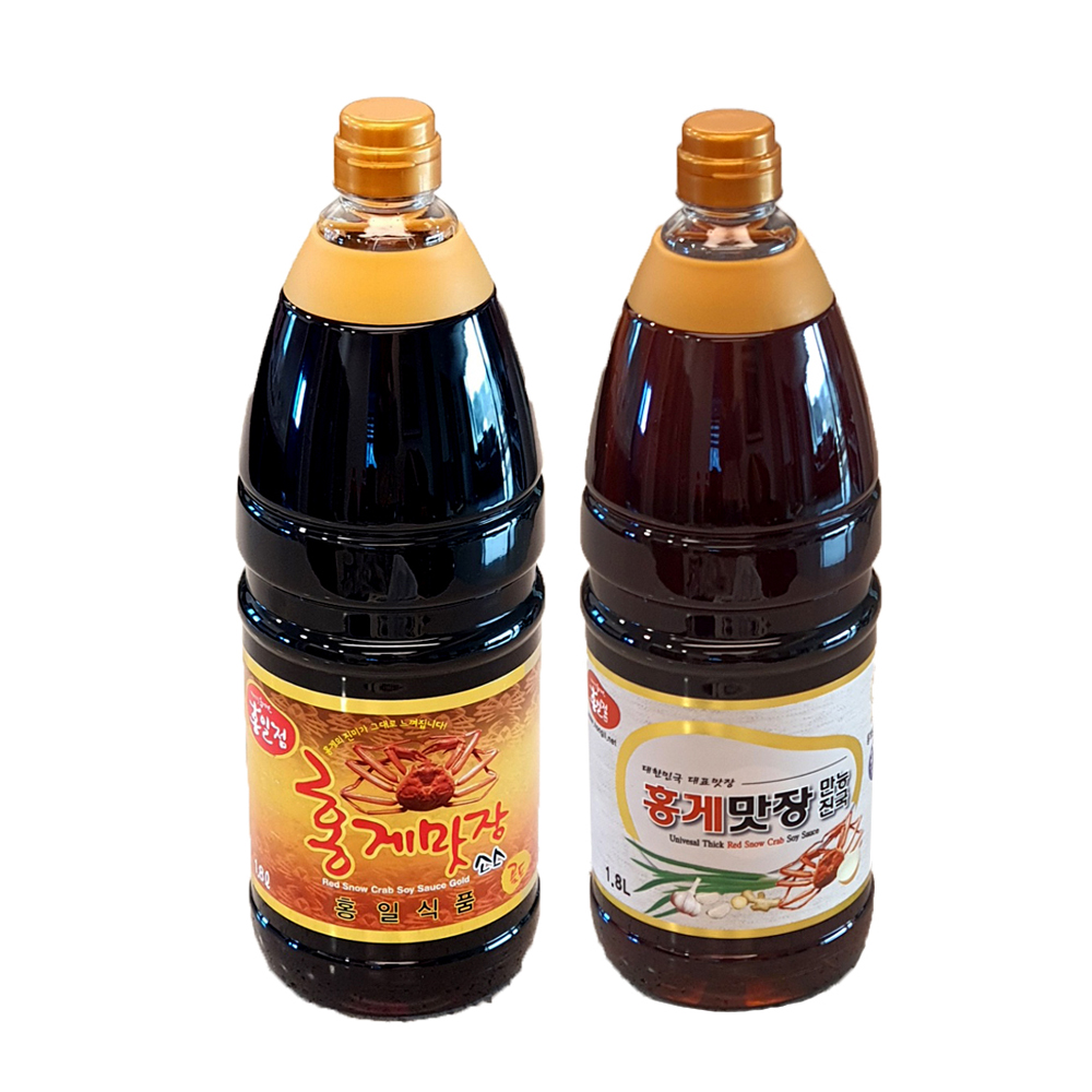 홍게맛장 소스 골드 만능 진국 1.8L 세트 홍게간장 홍일식품 홍일점 맛내기 양념 : 나누자몰
