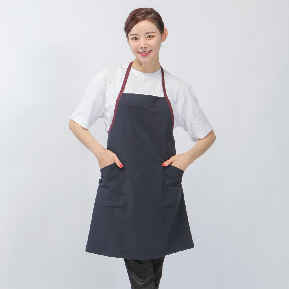 DAE309 겨울 기모 주방 가정 목걸이형 앞치마 : 대박가운