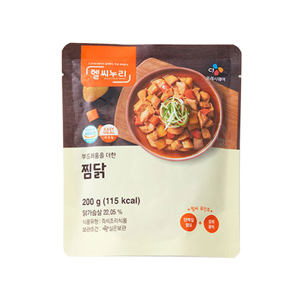 CJ 헬씨누리 찜닭 200g x 20개 : 에스플러스마켓