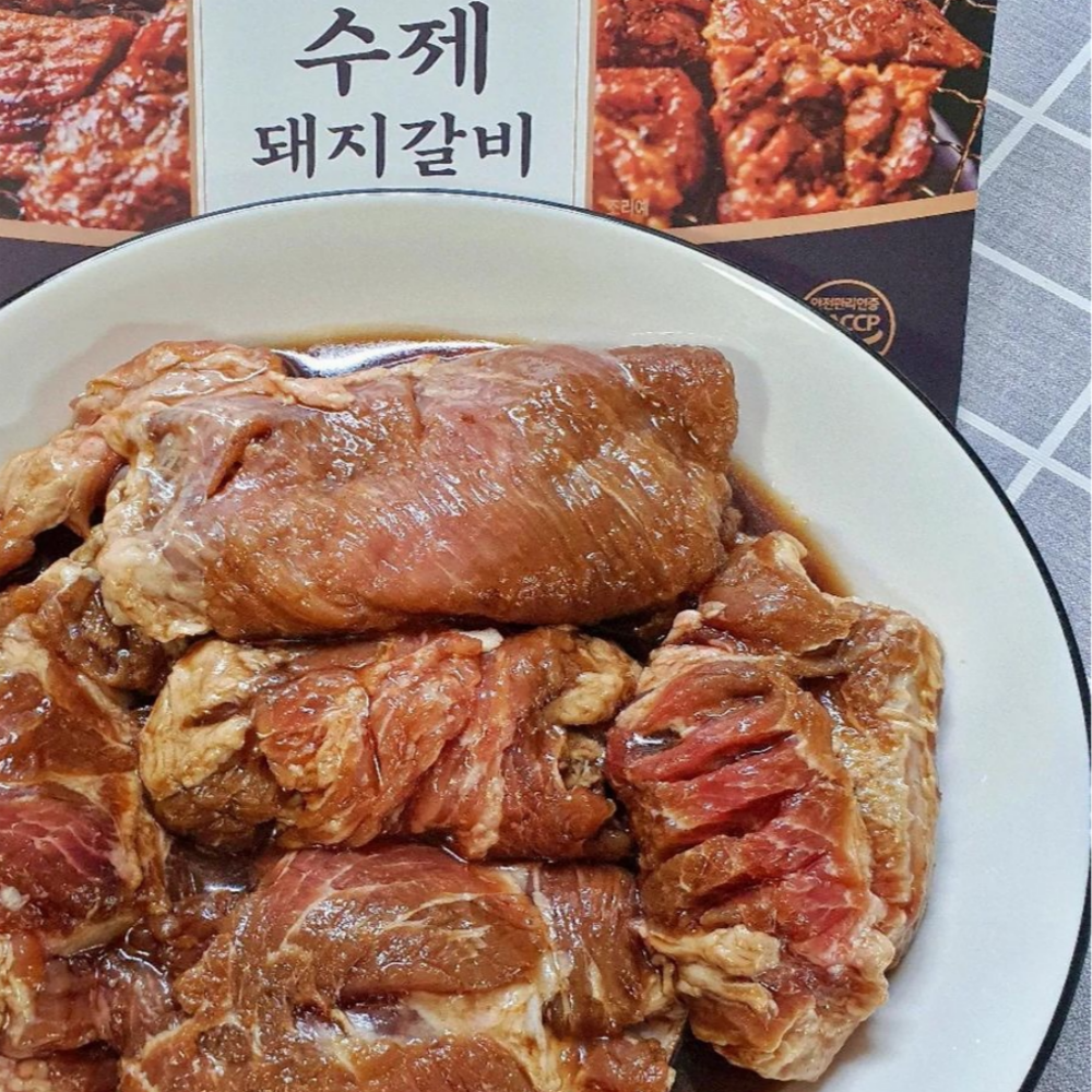 일품나라 양념 수제 돼지갈비 800g 1팩 2팩 : 일품나라