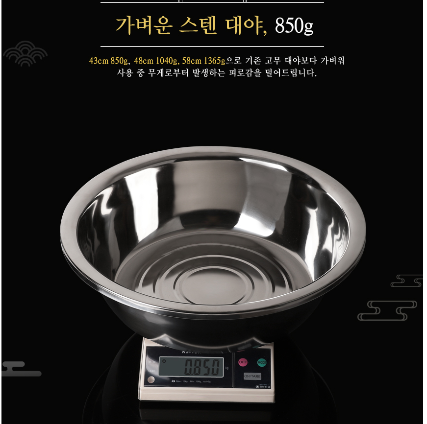 가족을 위한 위생적인 스텐대야 타공대야 2종세트 43cm 48 58 겉절이 김장용 대야 : 위캔두몰