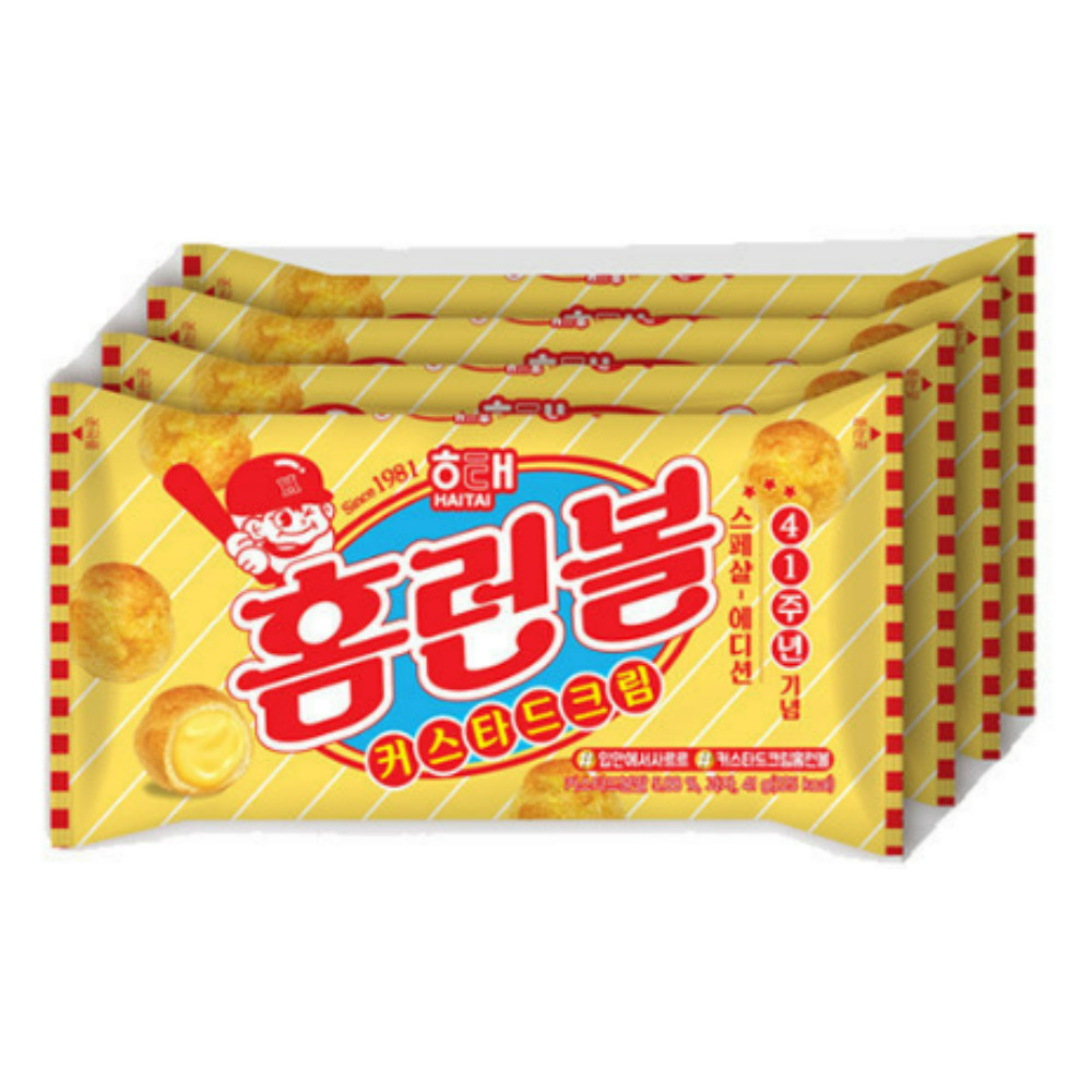 해태제과 홈런볼 초코 4번들 164G : 과자몬스터