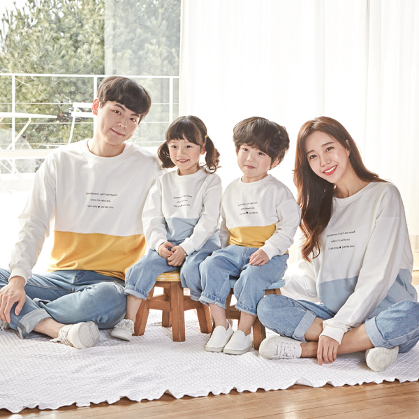 썸타임 배색맨투맨 : 더블조이