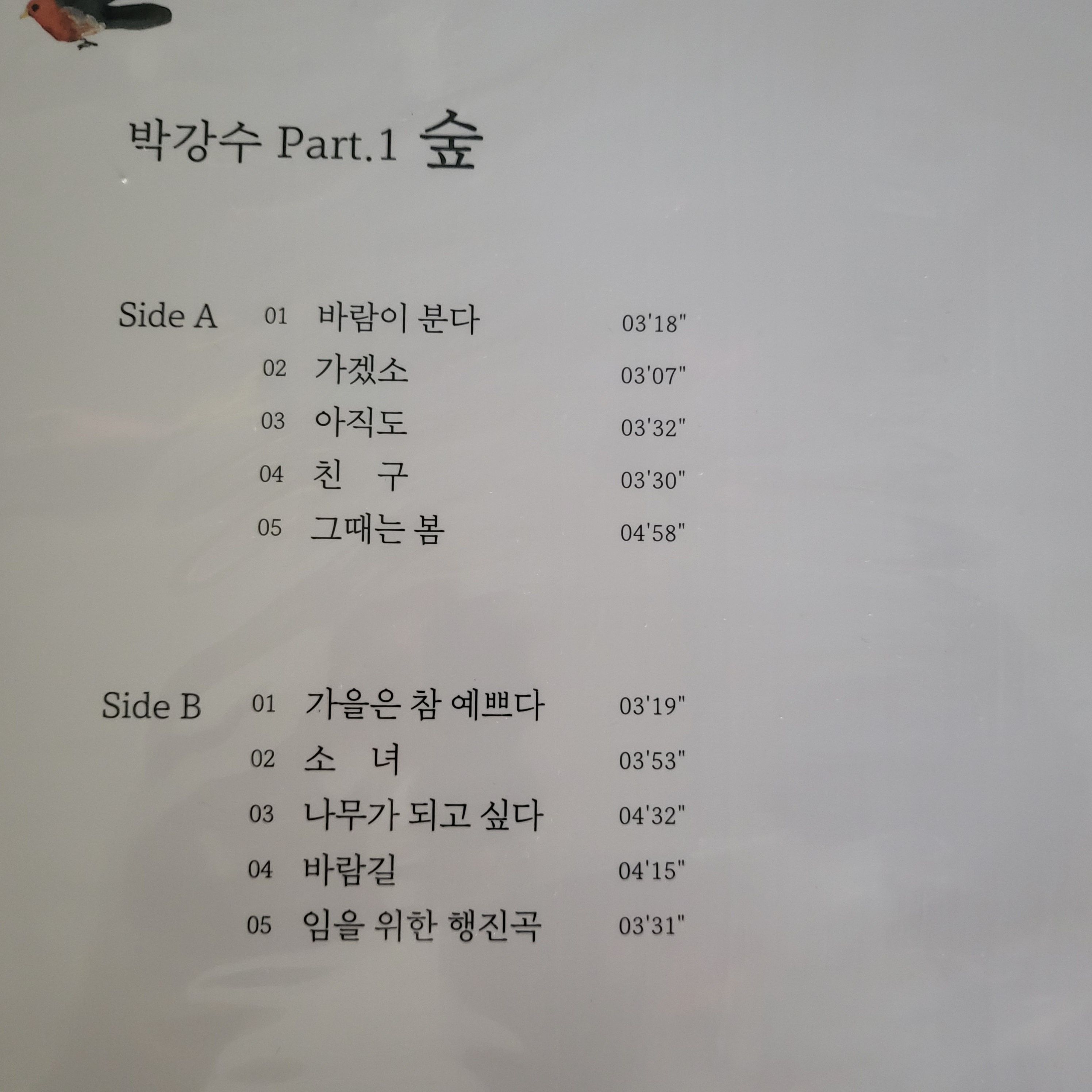 박강수 숲 LP (미개봉) : 시티레코드